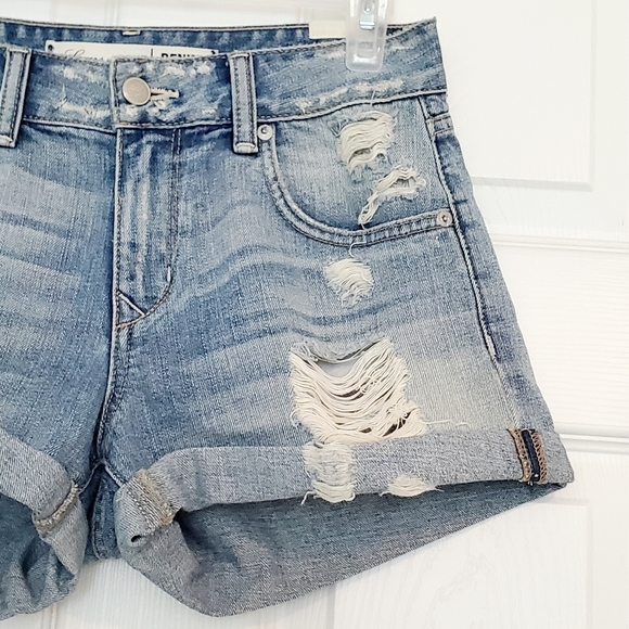 Lovers + Friends Distressed Denim Shorts. - Picture 3 of 12